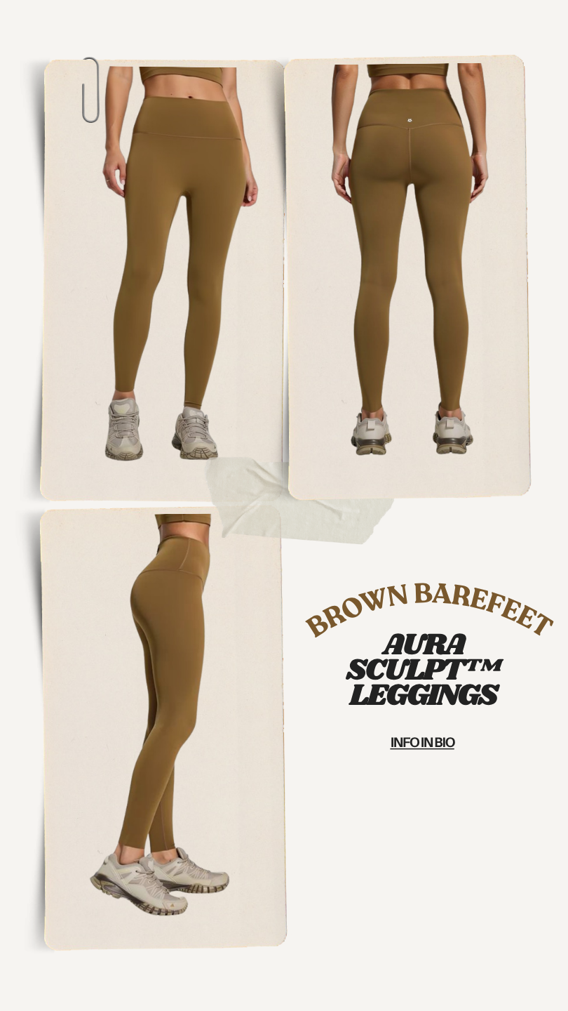 AuraFit Sculpt™ Leggings (Brown Barefeet)